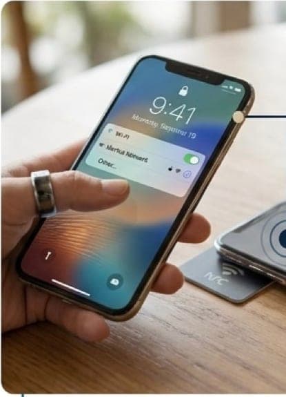Connect, scan or tap